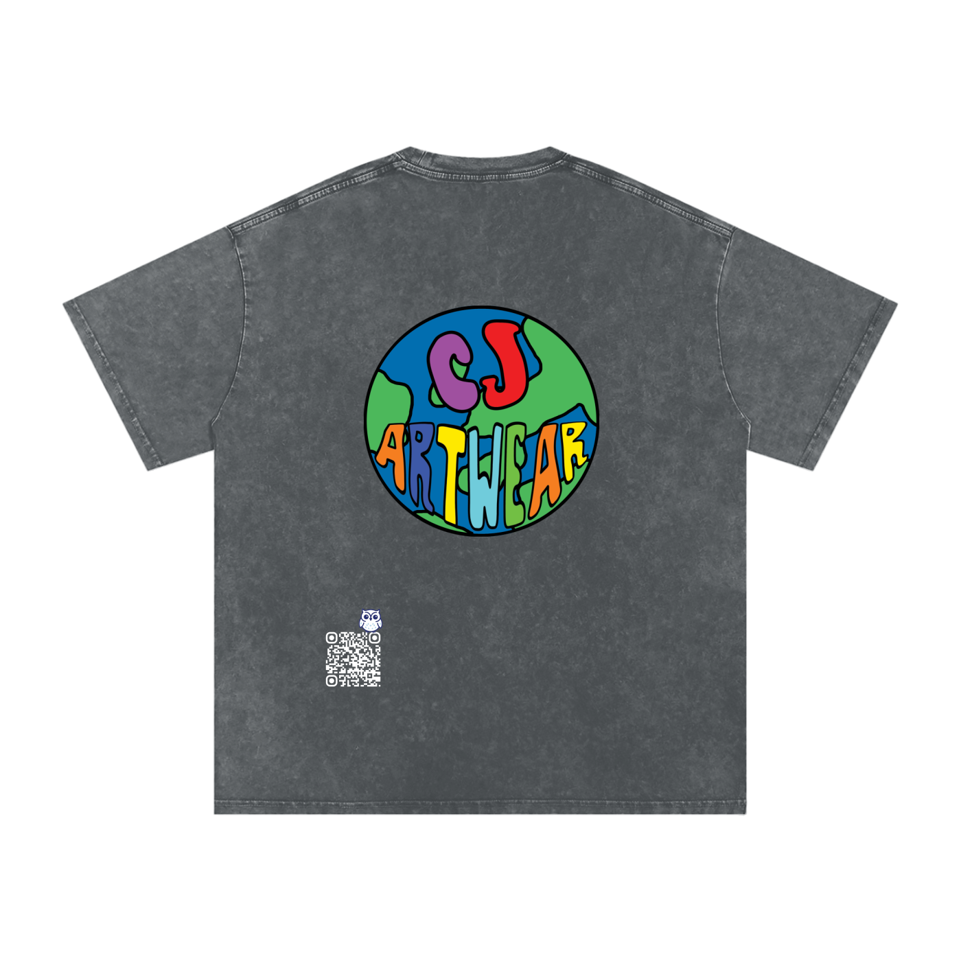ART IS FOR EVERYBODY Snow Washed Oversized Cotton T-Shirt