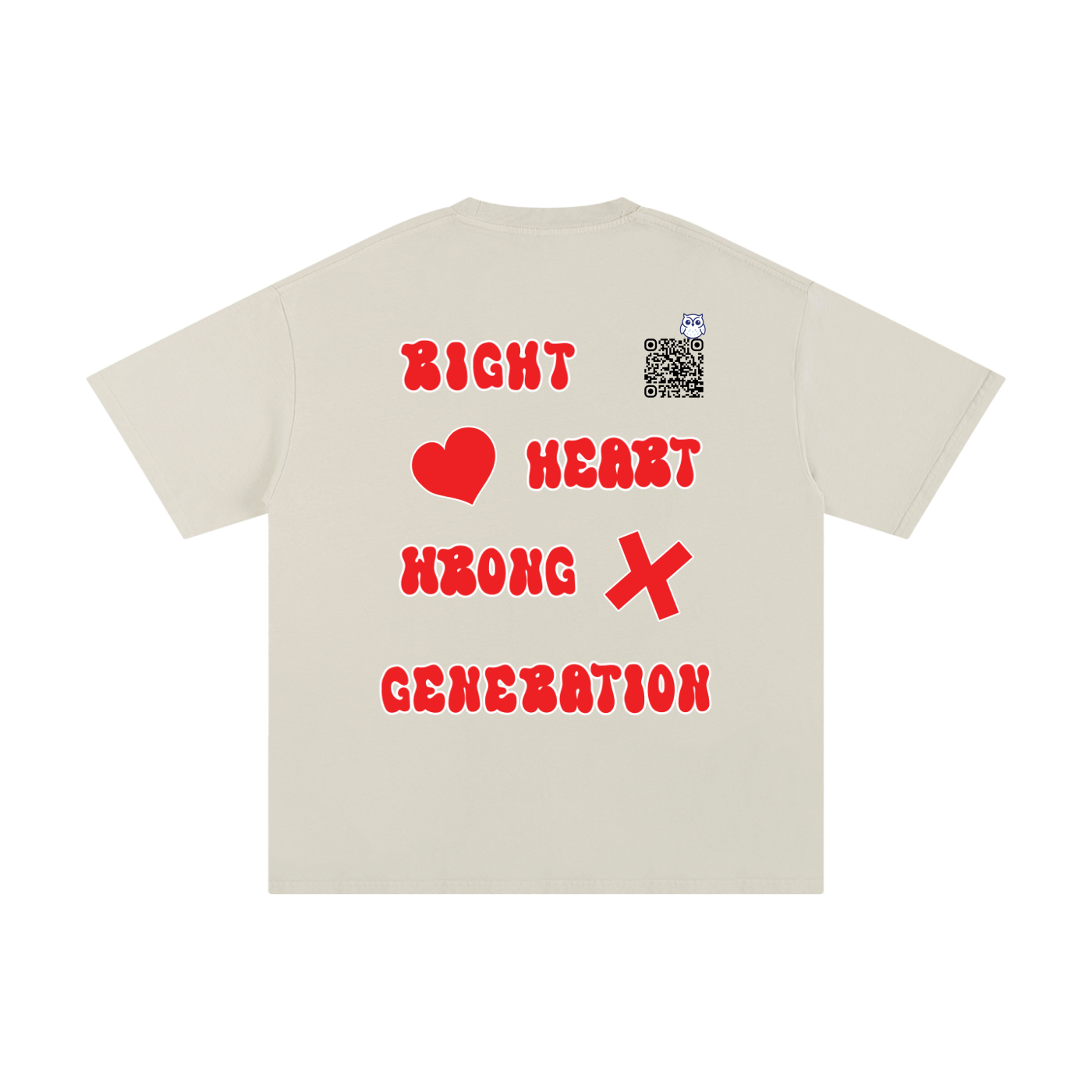 'Right Heart Wrong Generation' Unisex Pure Cotton T-Shirt