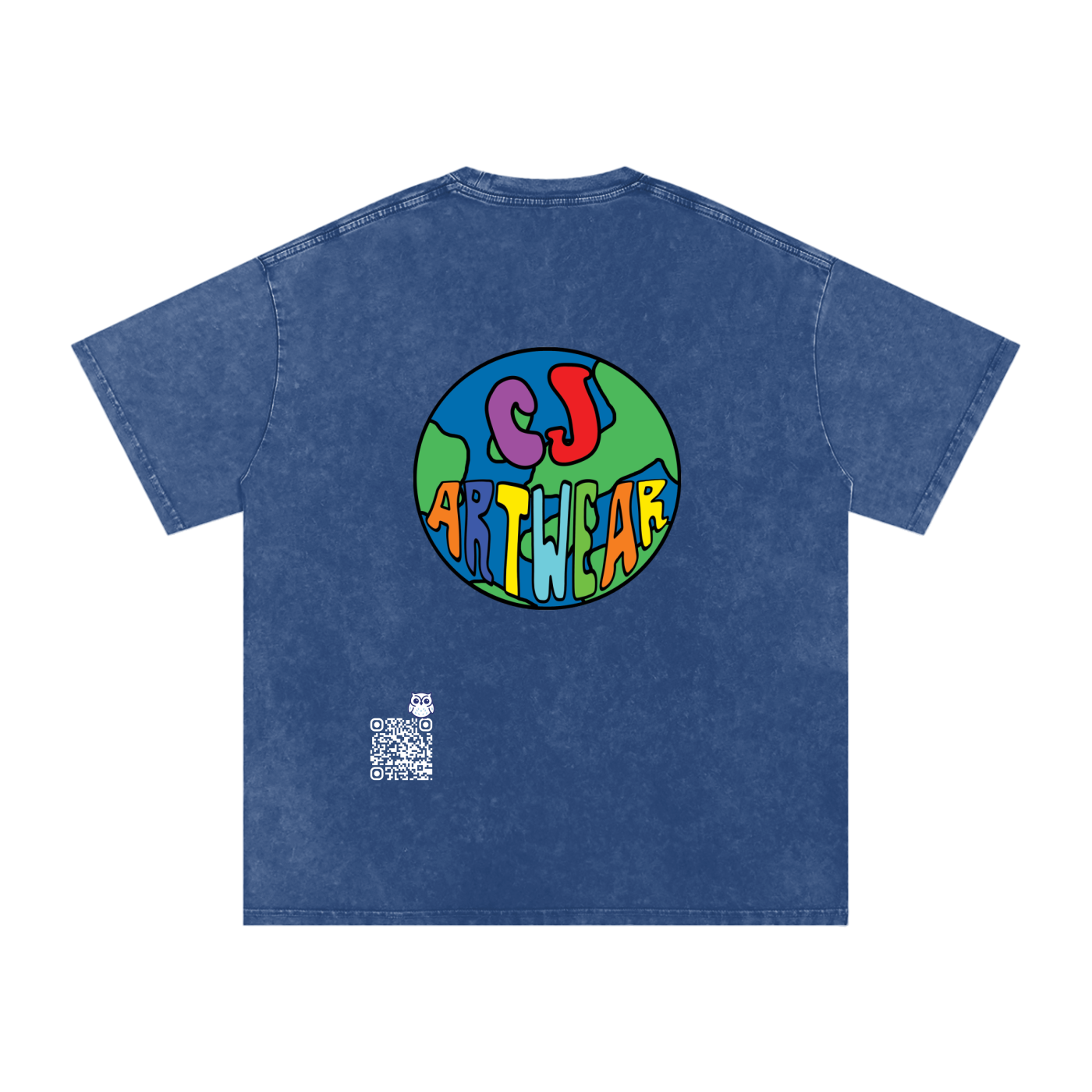 ART IS FOR EVERYBODY Snow Washed Oversized Cotton T-Shirt