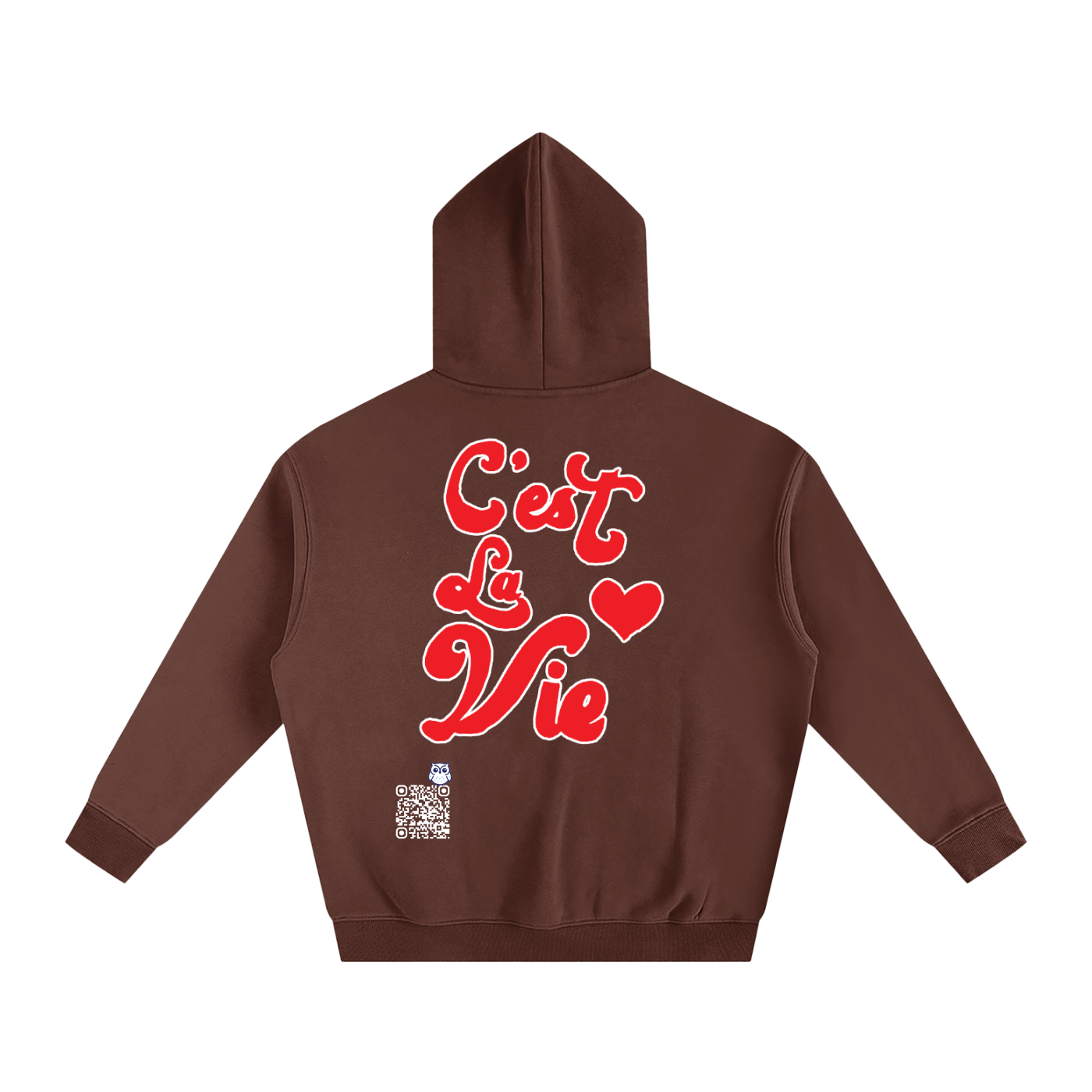 C'est La Vie Oversize Fleeced Hoodie