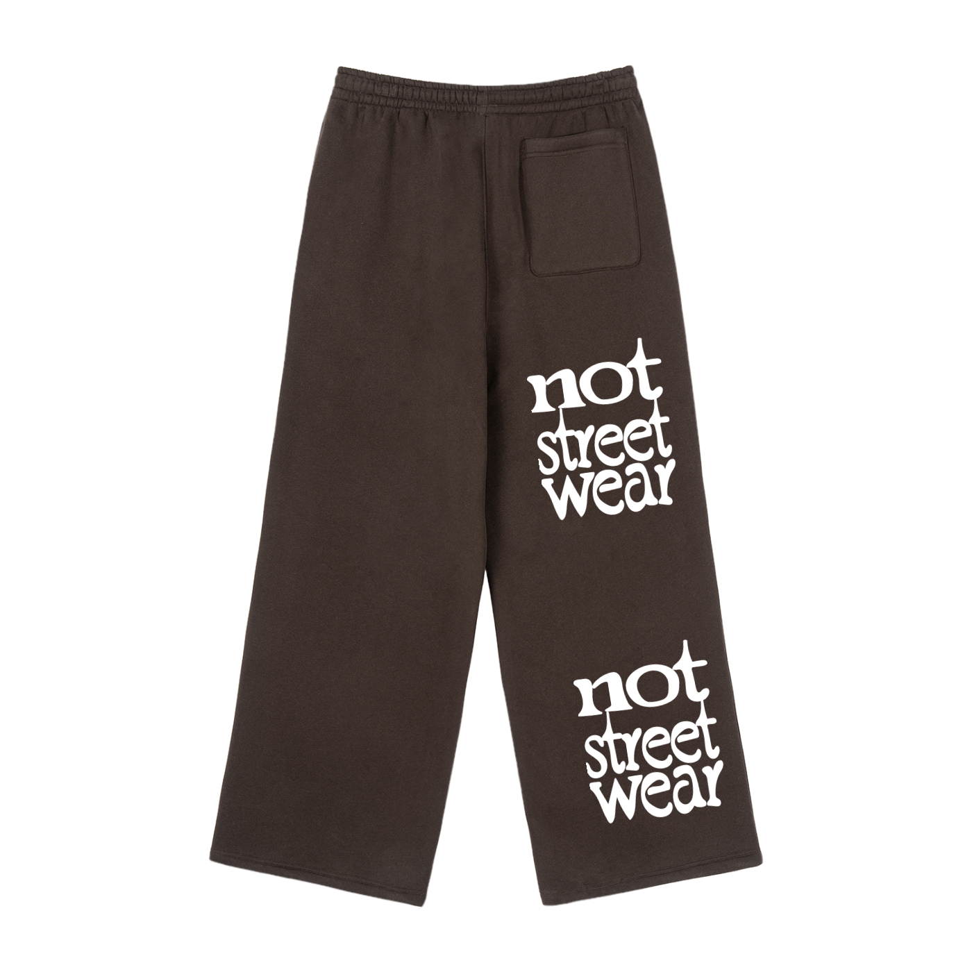 Not Streetwear Fleece Drawstring Straight-Leg Sweatpants