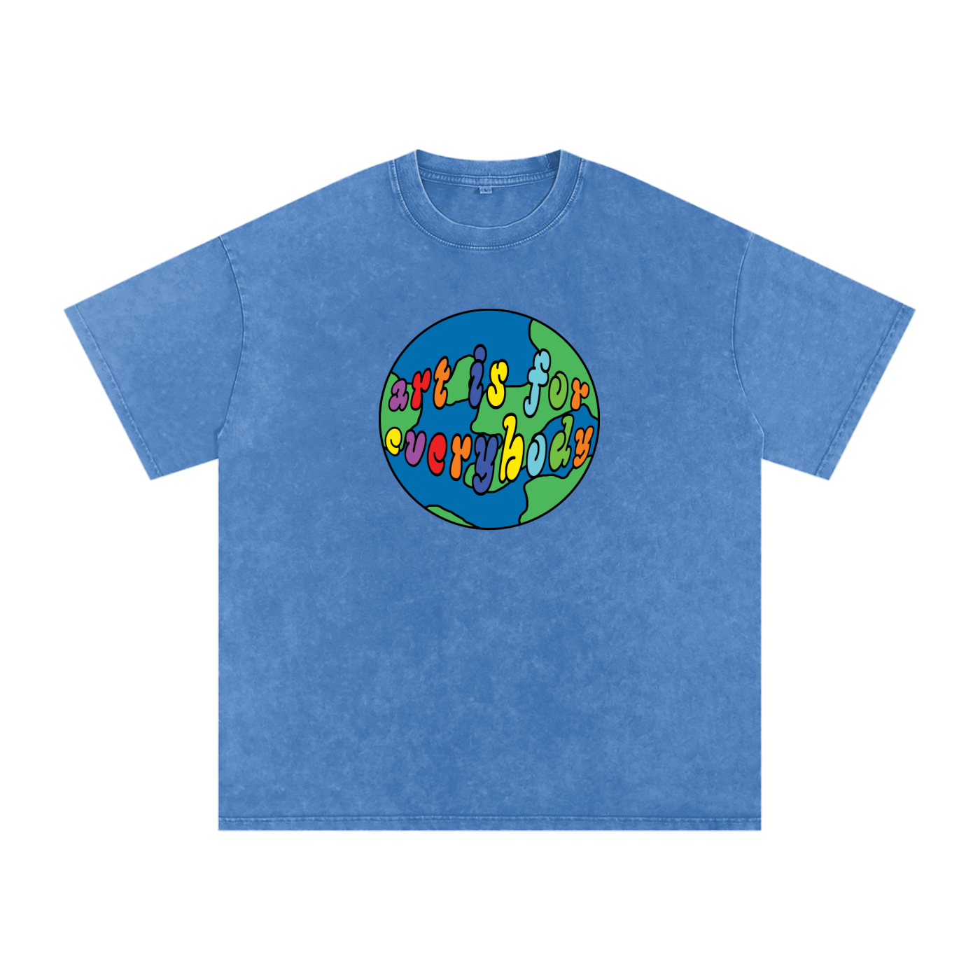 ART IS FOR EVERYBODY Snow Washed Oversized Cotton T-Shirt