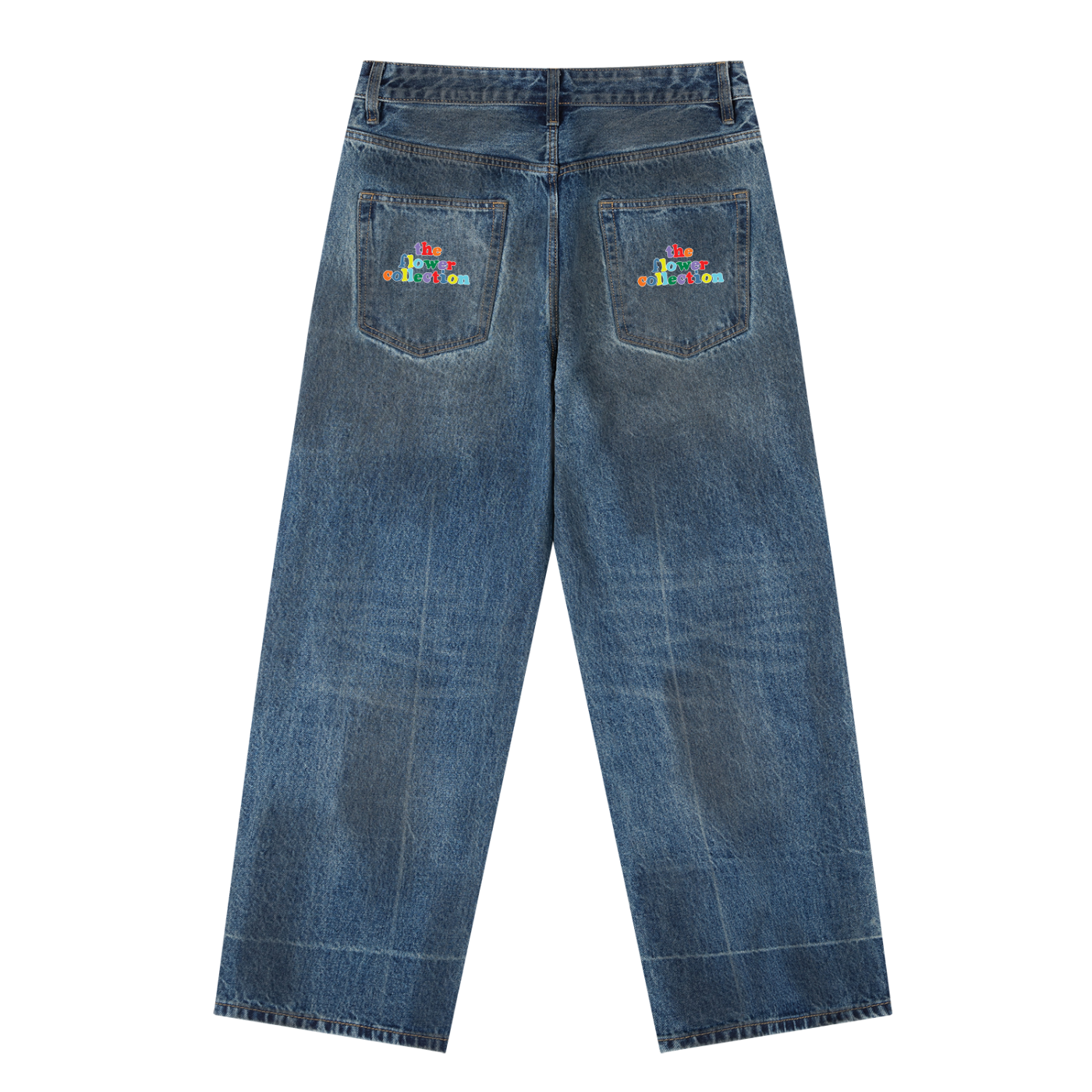 THE FLOWER COLLECTION Vintage Wash Baggy Denim Jeans