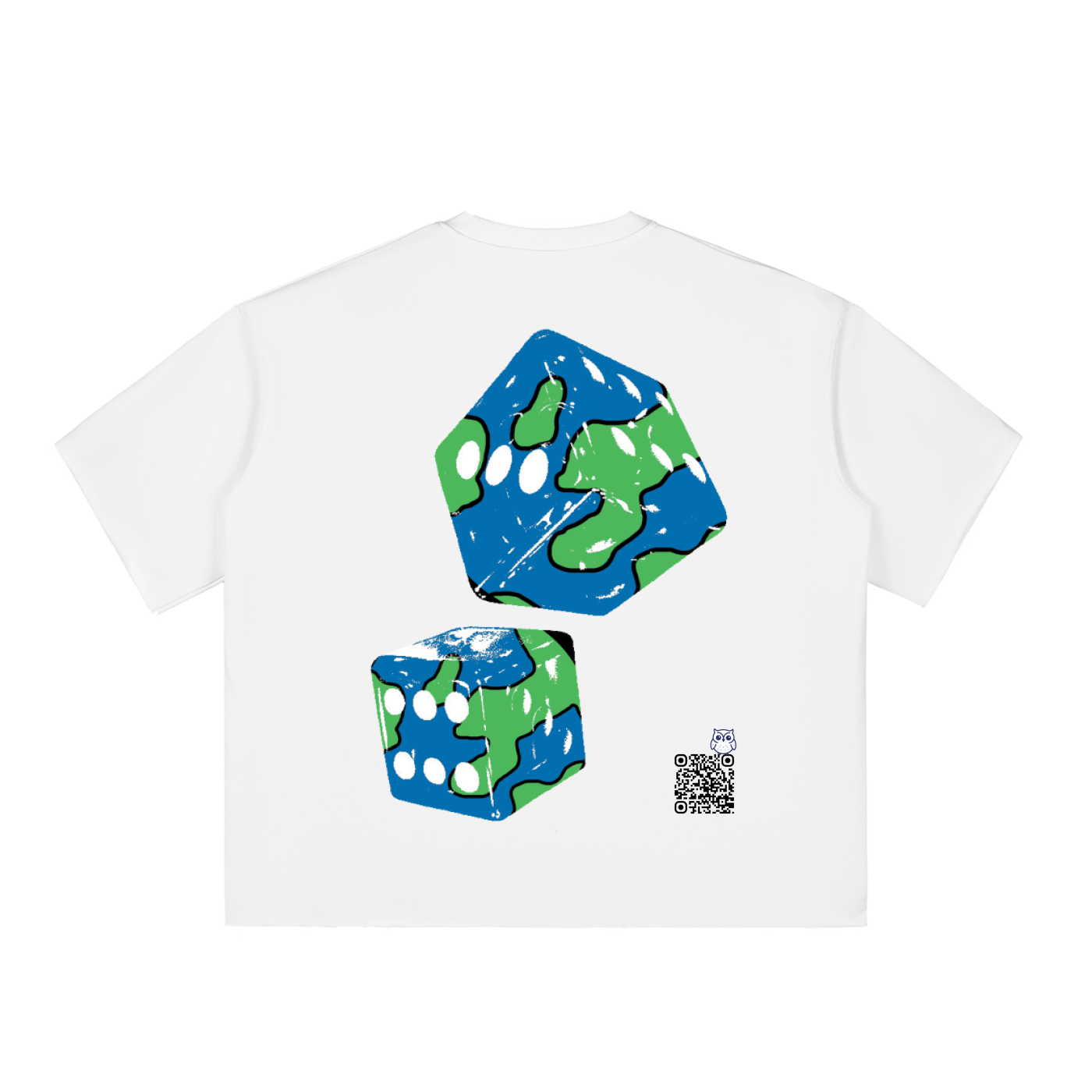 Boxy Half-Sleeve Raw-Edge T-Shirt