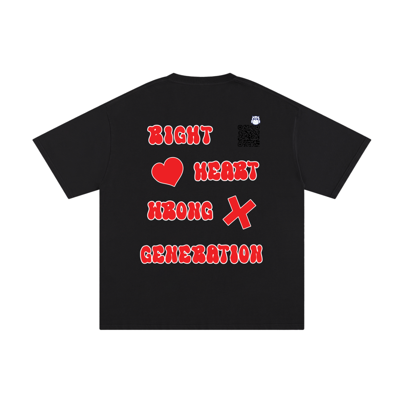 'Right Heart Wrong Generation' Unisex Pure Cotton T-Shirt