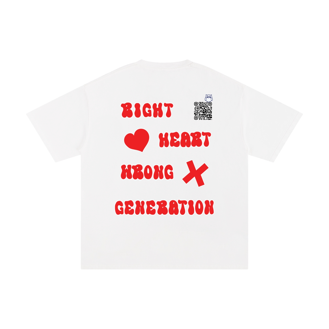 'Right Heart Wrong Generation' Unisex Pure Cotton T-Shirt