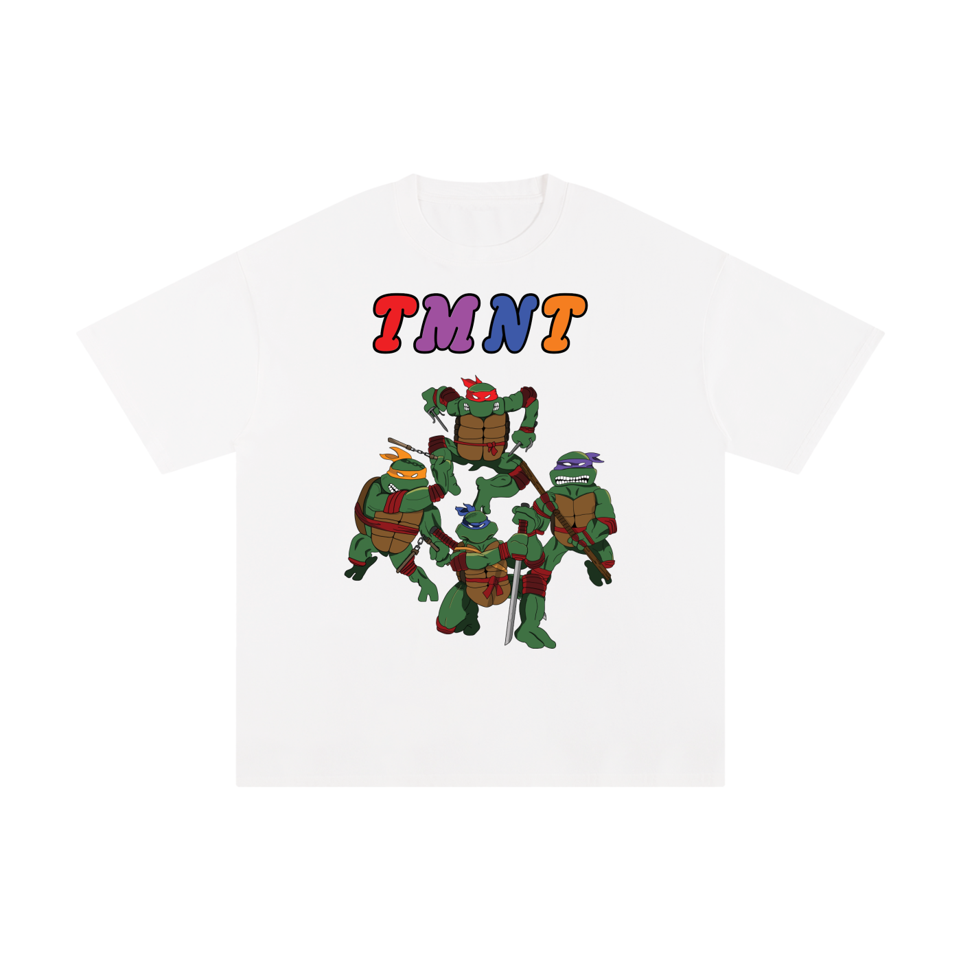 TMNT WHITE Unisex Pure Cotton T-Shirt