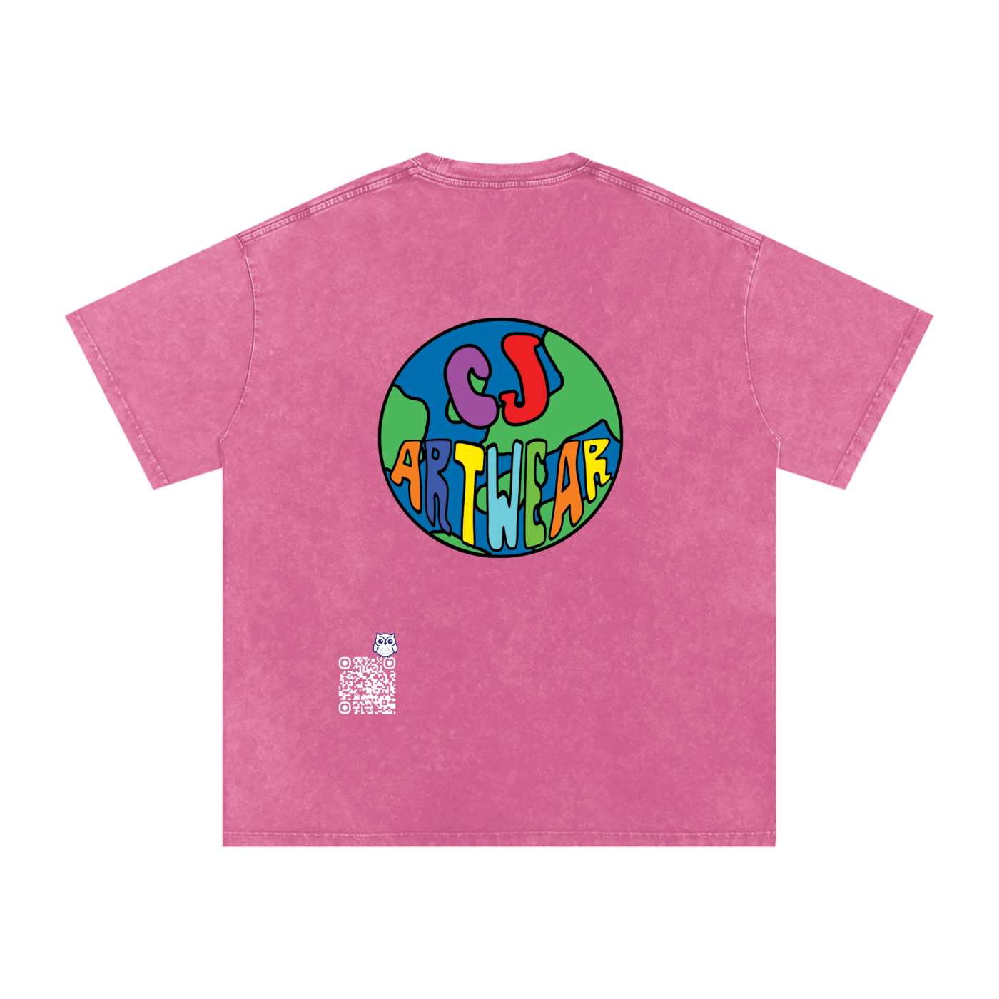ART IS FOR EVERYBODY Snow Washed Oversized Cotton T-Shirt