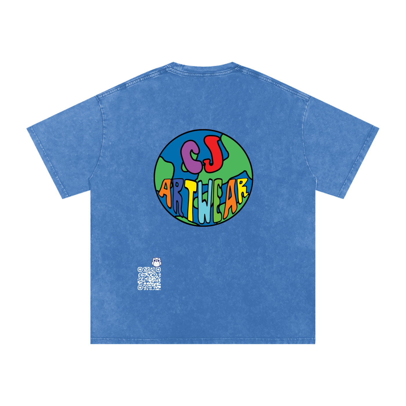 ART IS FOR EVERYBODY Snow Washed Oversized Cotton T-Shirt