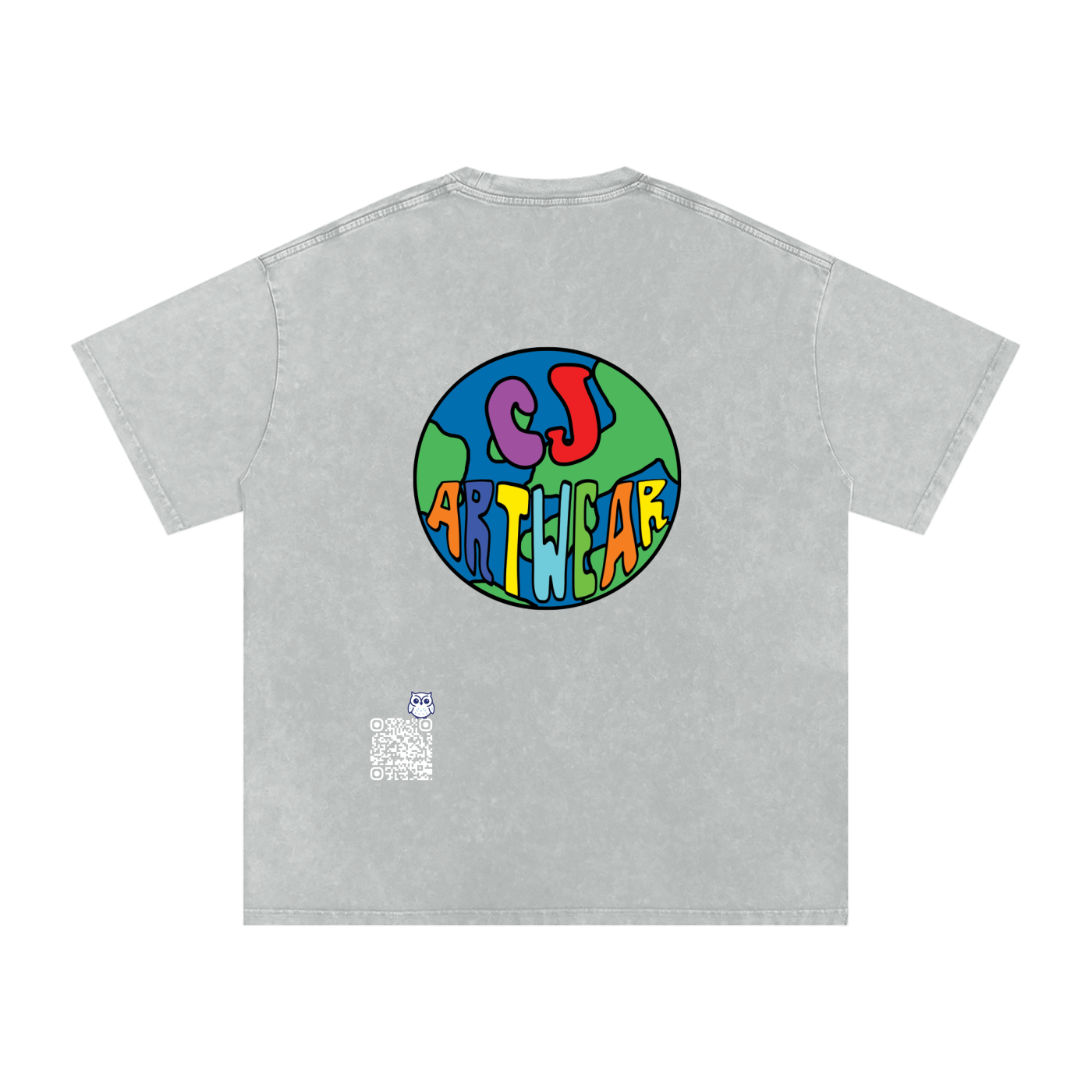 ART IS FOR EVERYBODY Snow Washed Oversized Cotton T-Shirt