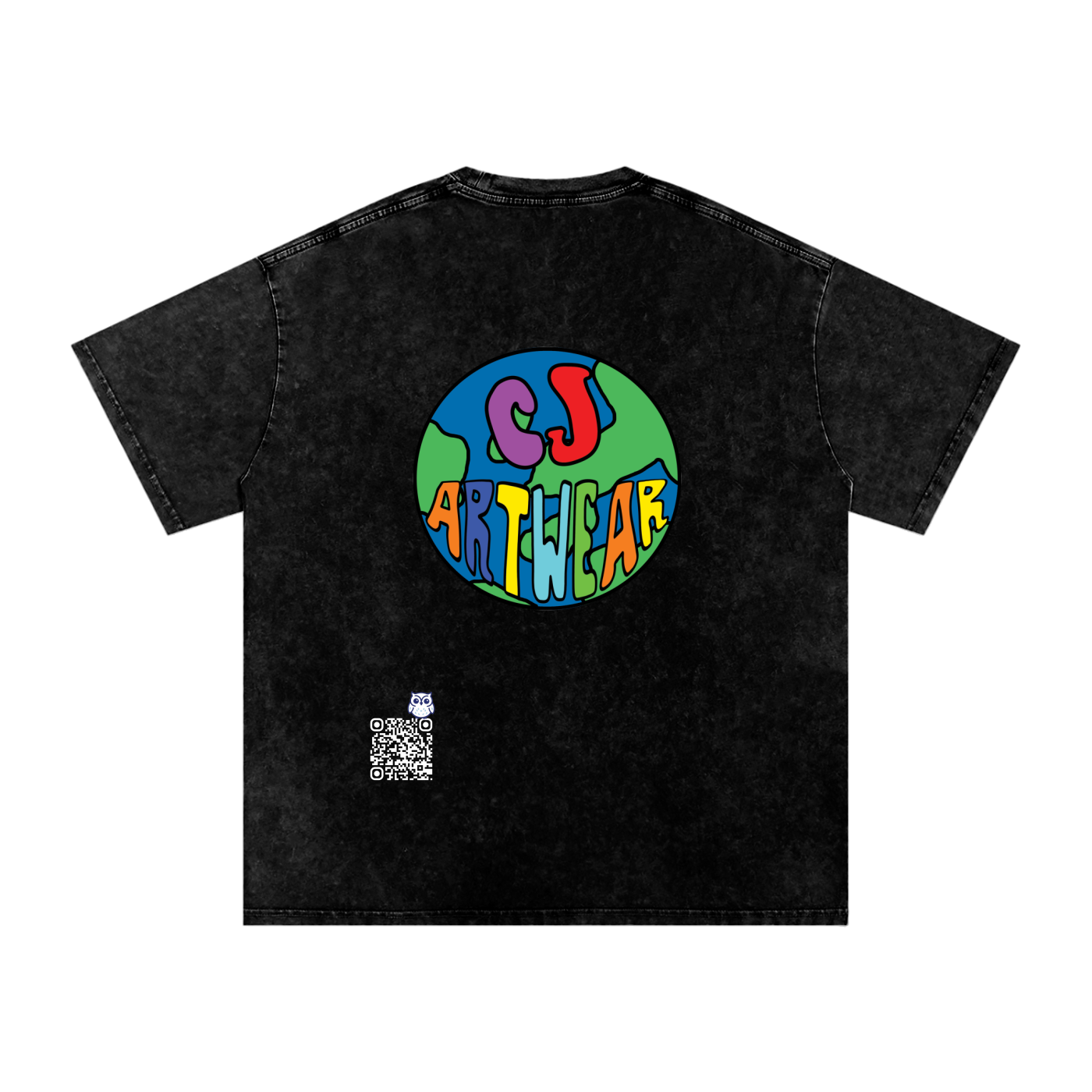 ART IS FOR EVERYBODY Snow Washed Oversized Cotton T-Shirt