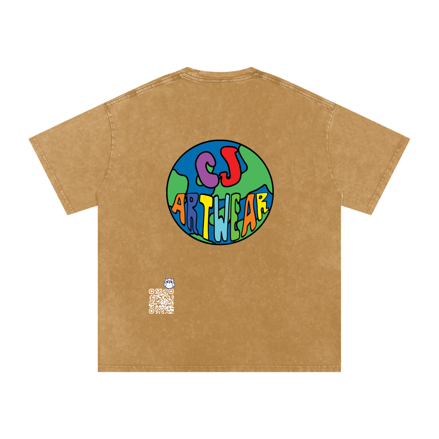ART IS FOR EVERYBODY Snow Washed Oversized Cotton T-Shirt