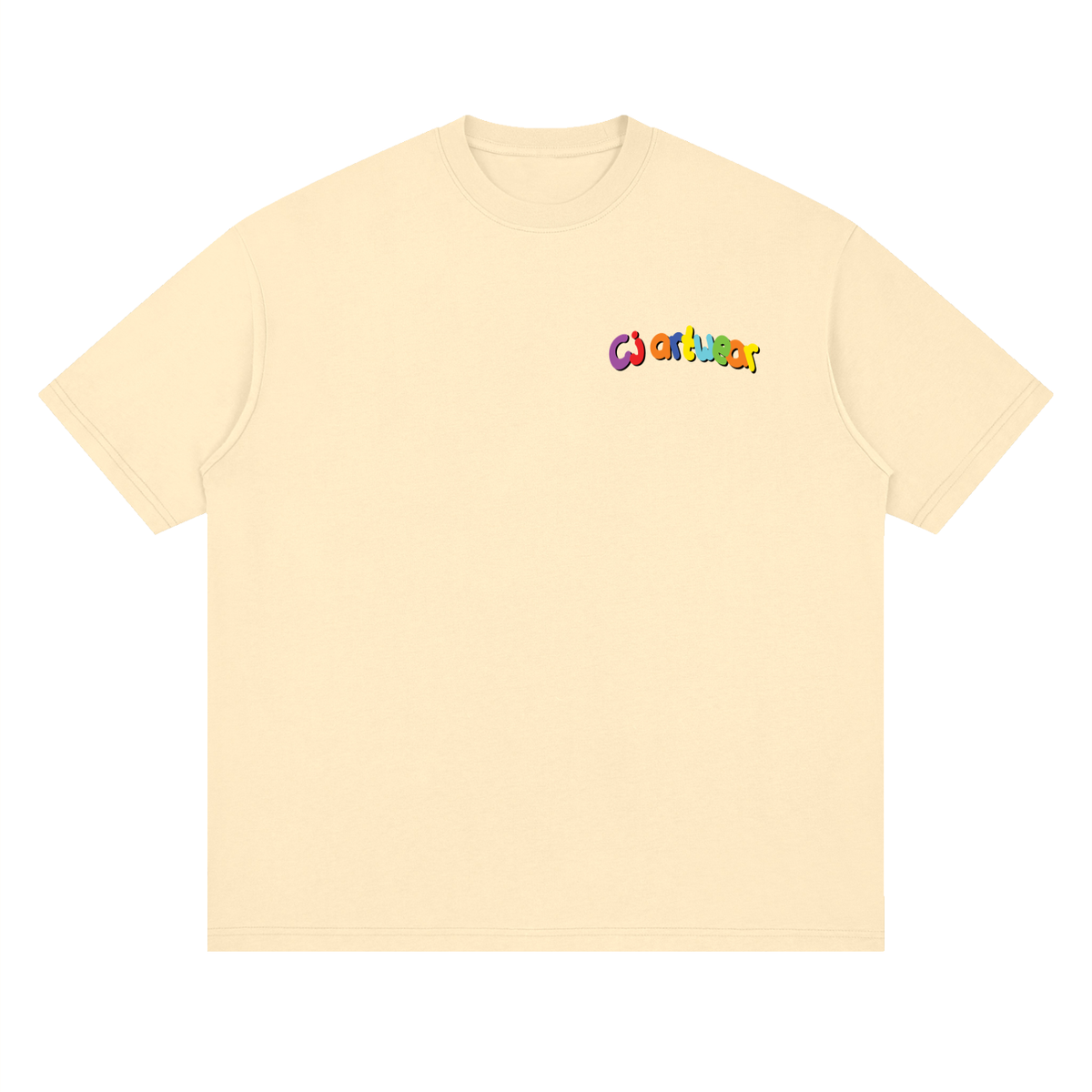 COLOURFUL 'Art is for Everybody' Streetwear Loose Drop Shoulder T-Shirt
