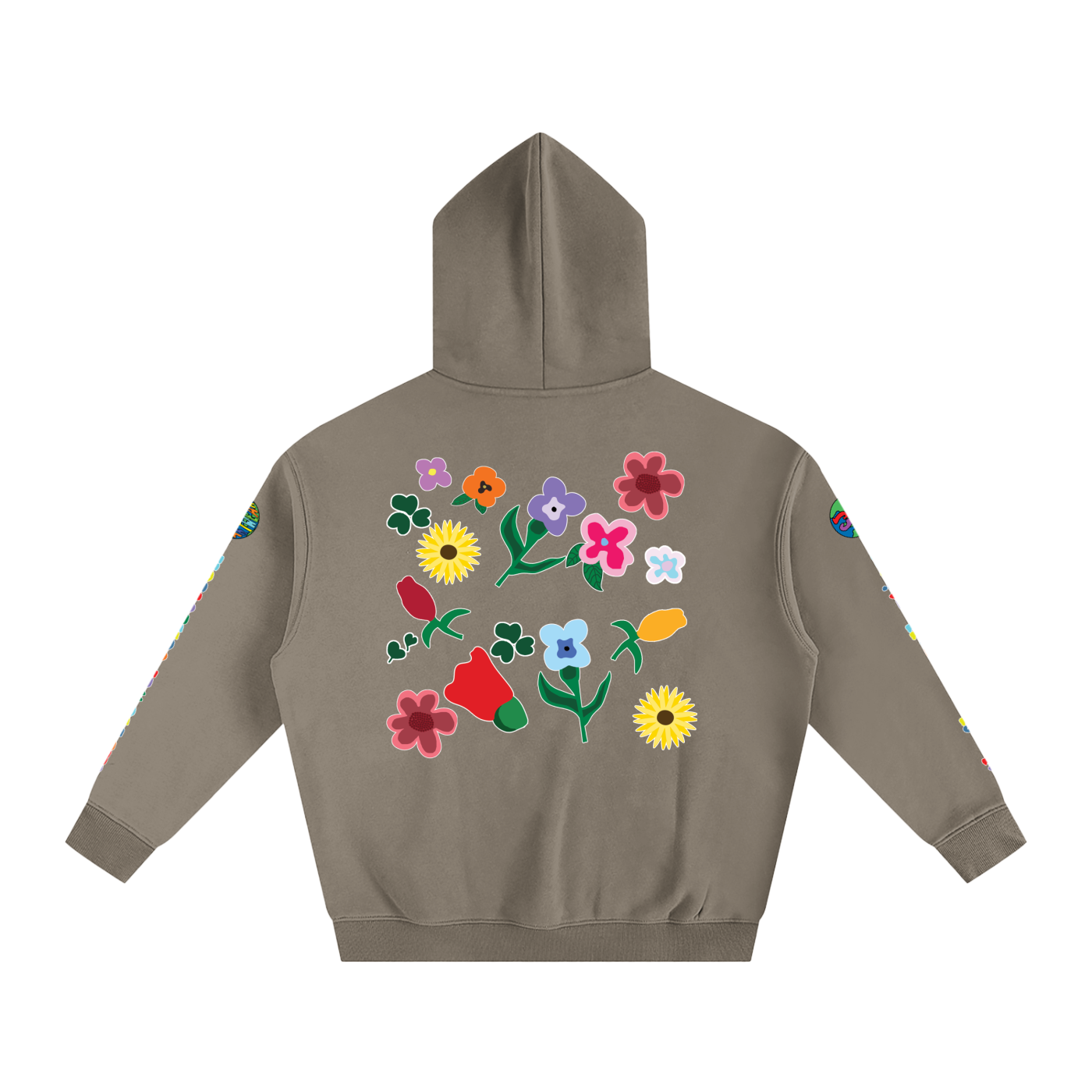 THE FLOWER COLLECTION Oversize Fleeced Hoodie