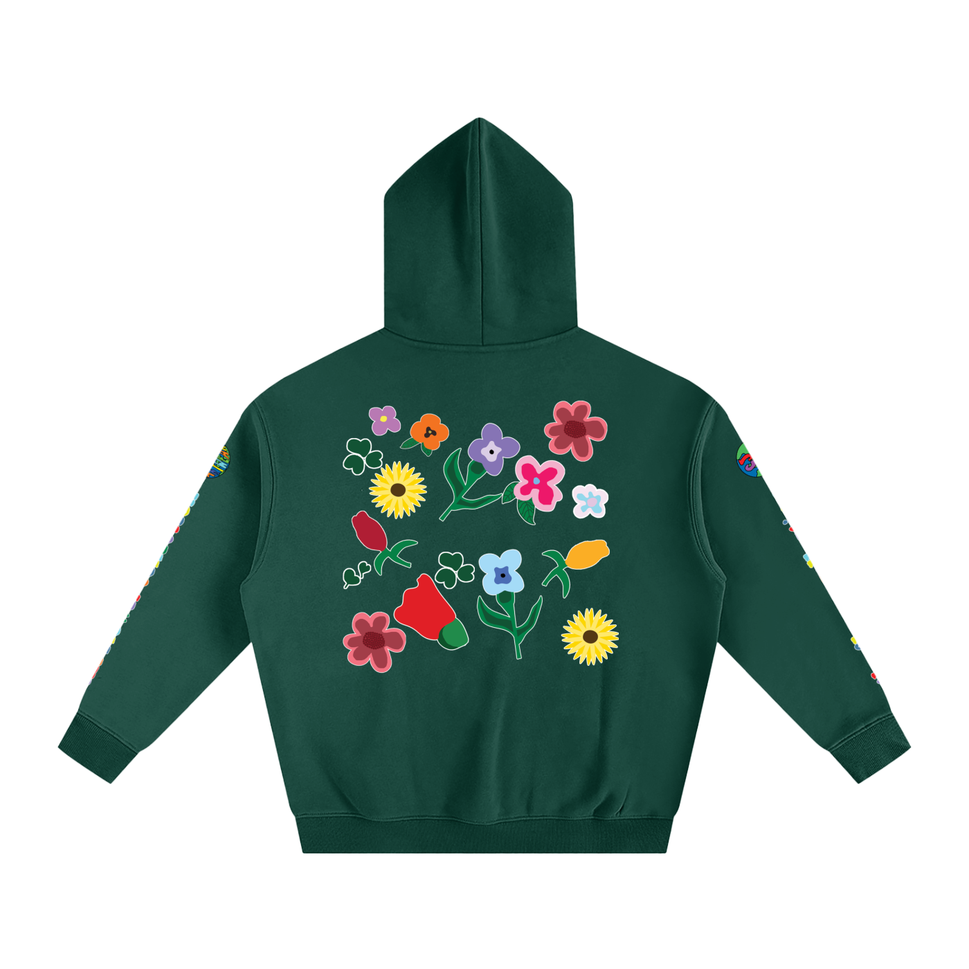 THE FLOWER COLLECTION Oversize Fleeced Hoodie