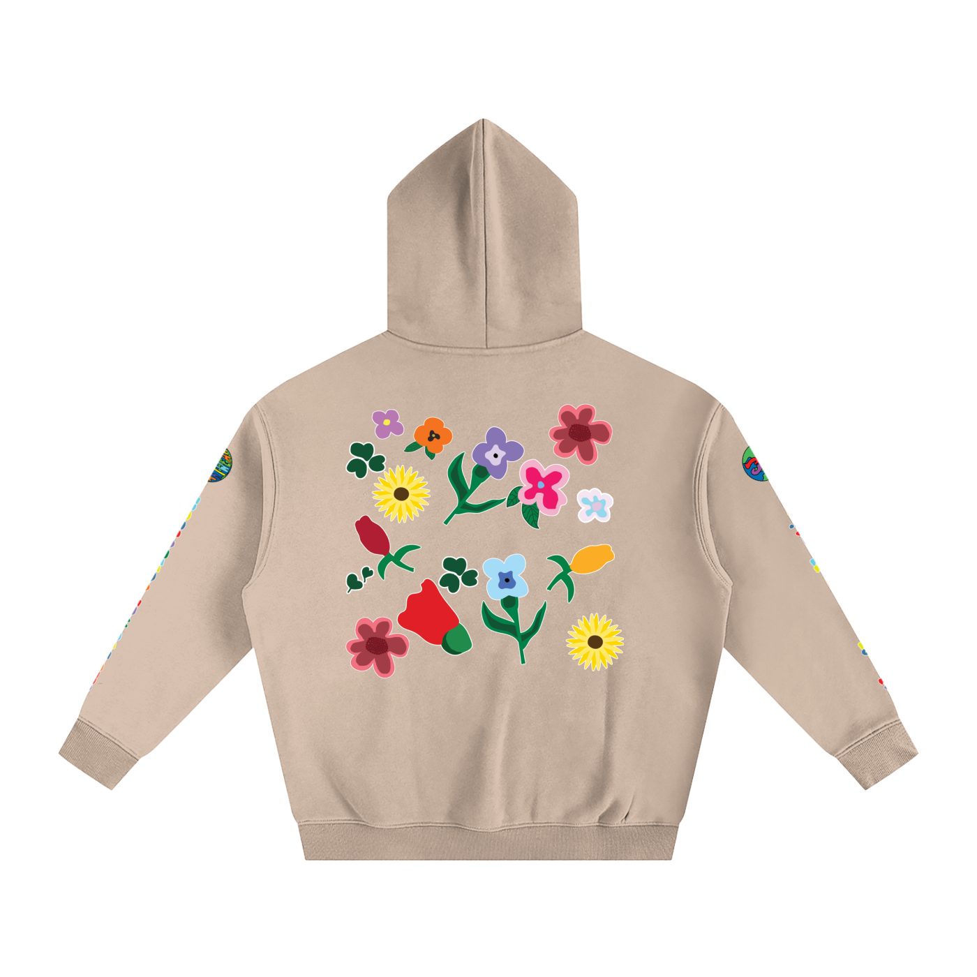 THE FLOWER COLLECTION Oversize Fleeced Hoodie