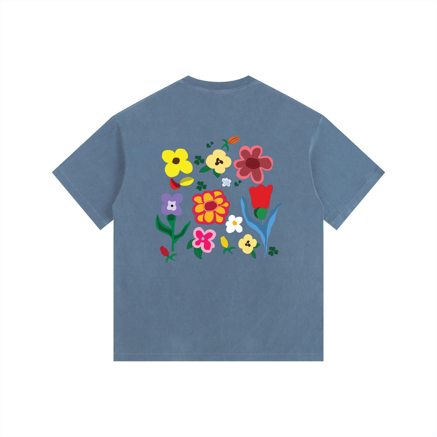 BLOSSOM LIKE A FLOWER SHIRTVintage Washed Oversized Cotton T-Shirt