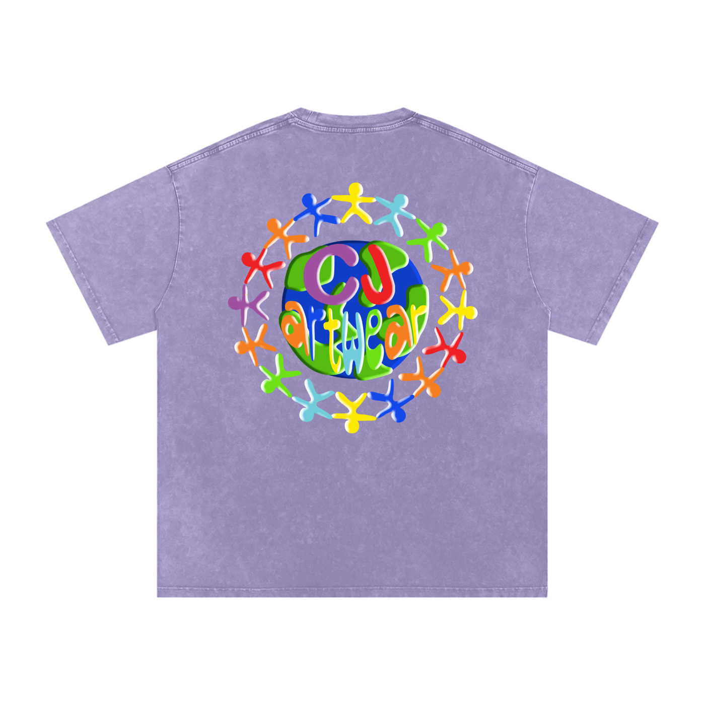 ART IS FOR EVERYBODY Snow Washed Oversized Cotton T-Shirt
