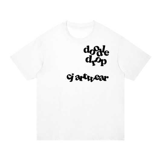 Unisex Doodle Drop T-Shirt Regular Fit (Black Logo)