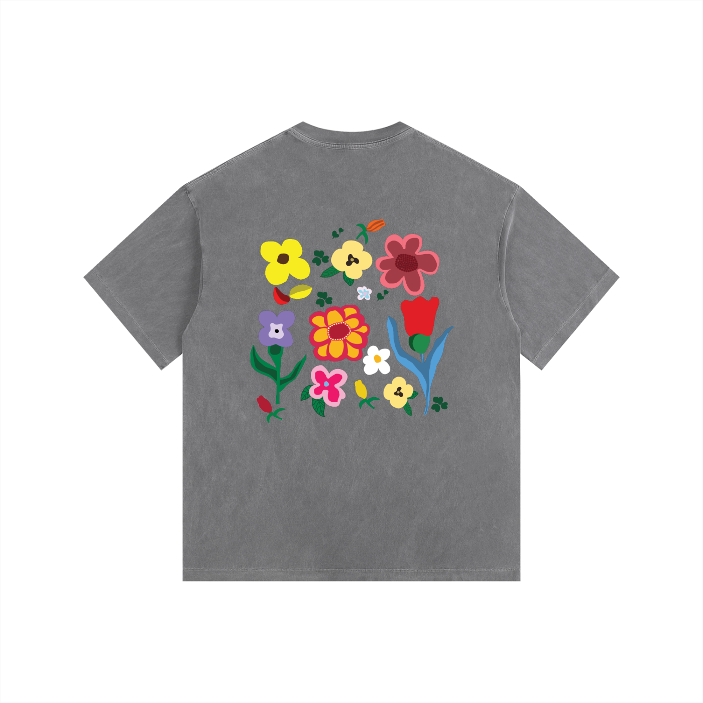 BLOSSOM LIKE A FLOWER SHIRTVintage Washed Oversized Cotton T-Shirt