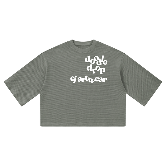 Doodle Drop Unisex Waffle T-Shirt and Shorts Set