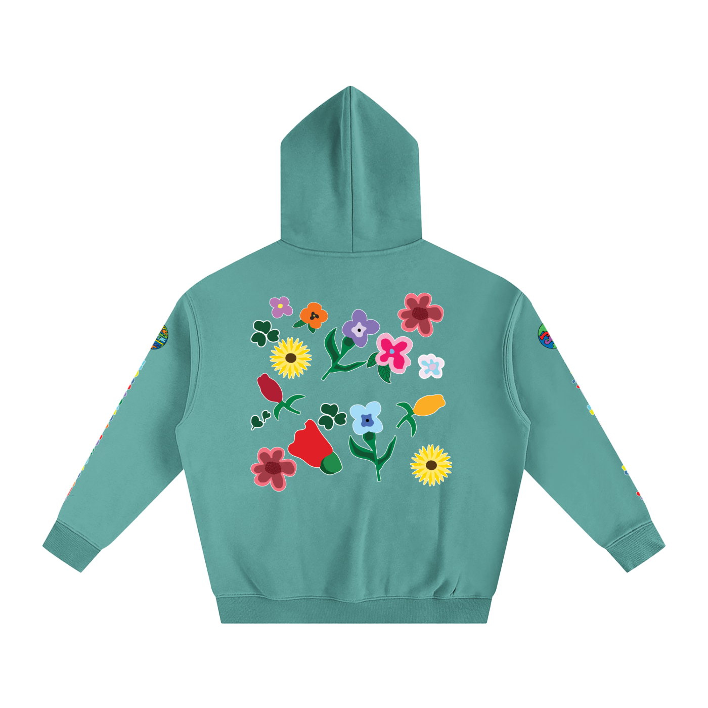 THE FLOWER COLLECTION Oversize Fleeced Hoodie