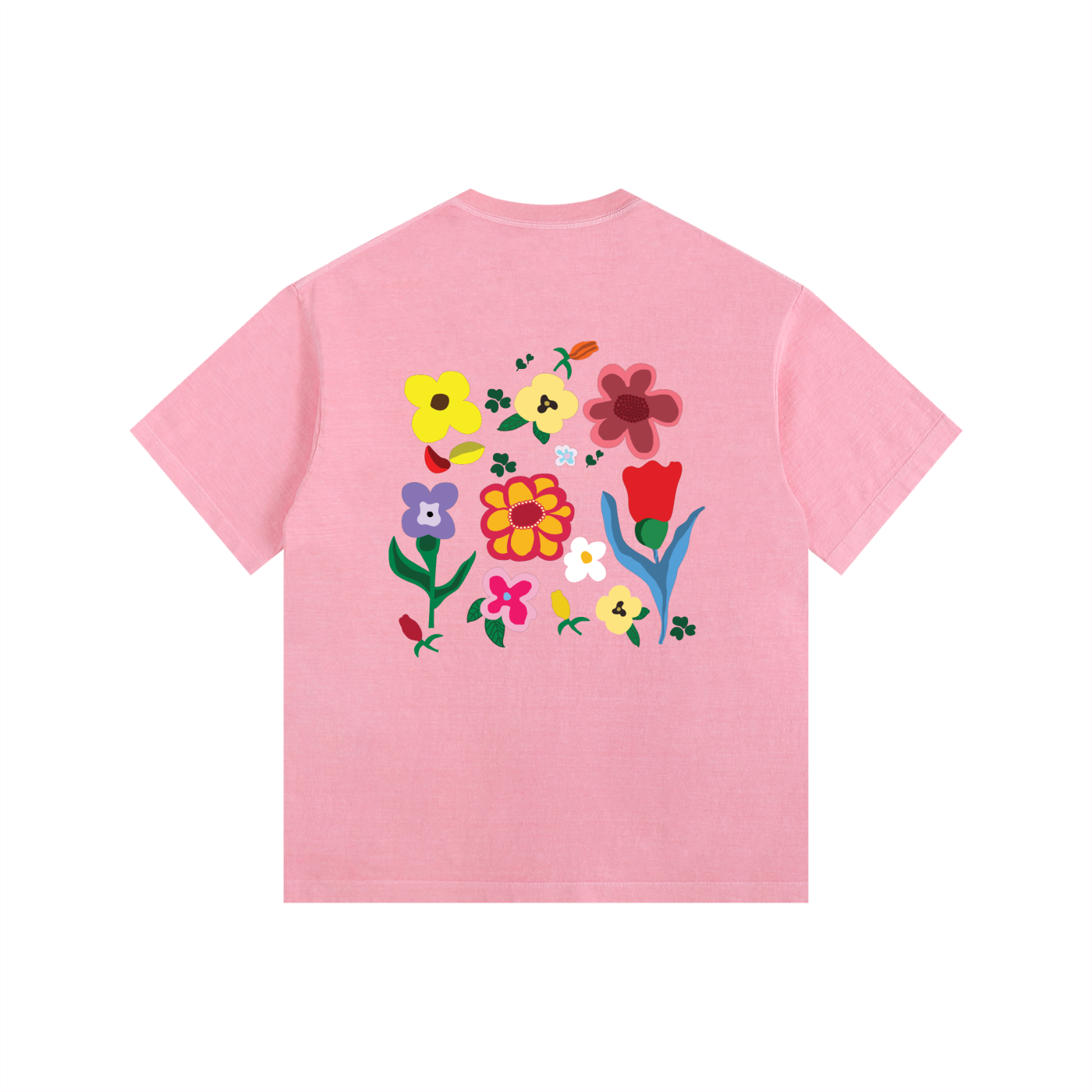 BLOSSOM LIKE A FLOWER SHIRTVintage Washed Oversized Cotton T-Shirt