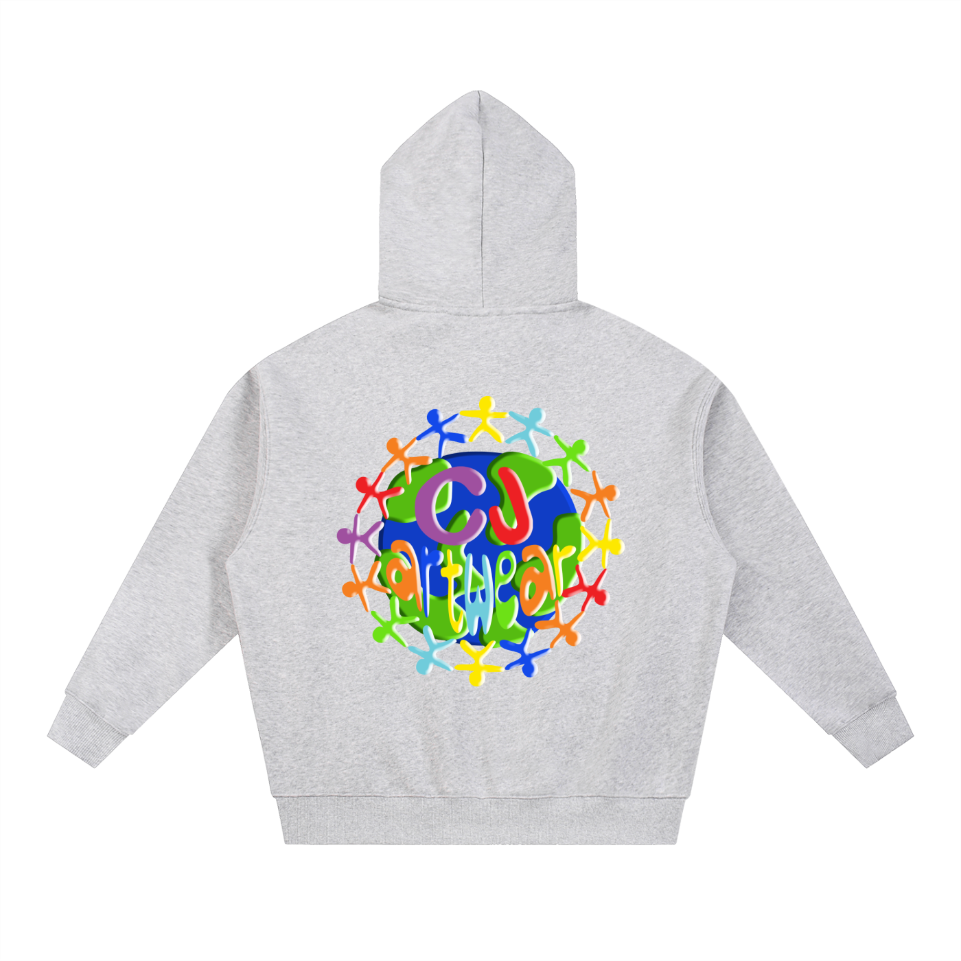 CJ ARTWEAR LOGO Essential Oversized Fleece Boxy Hoodie