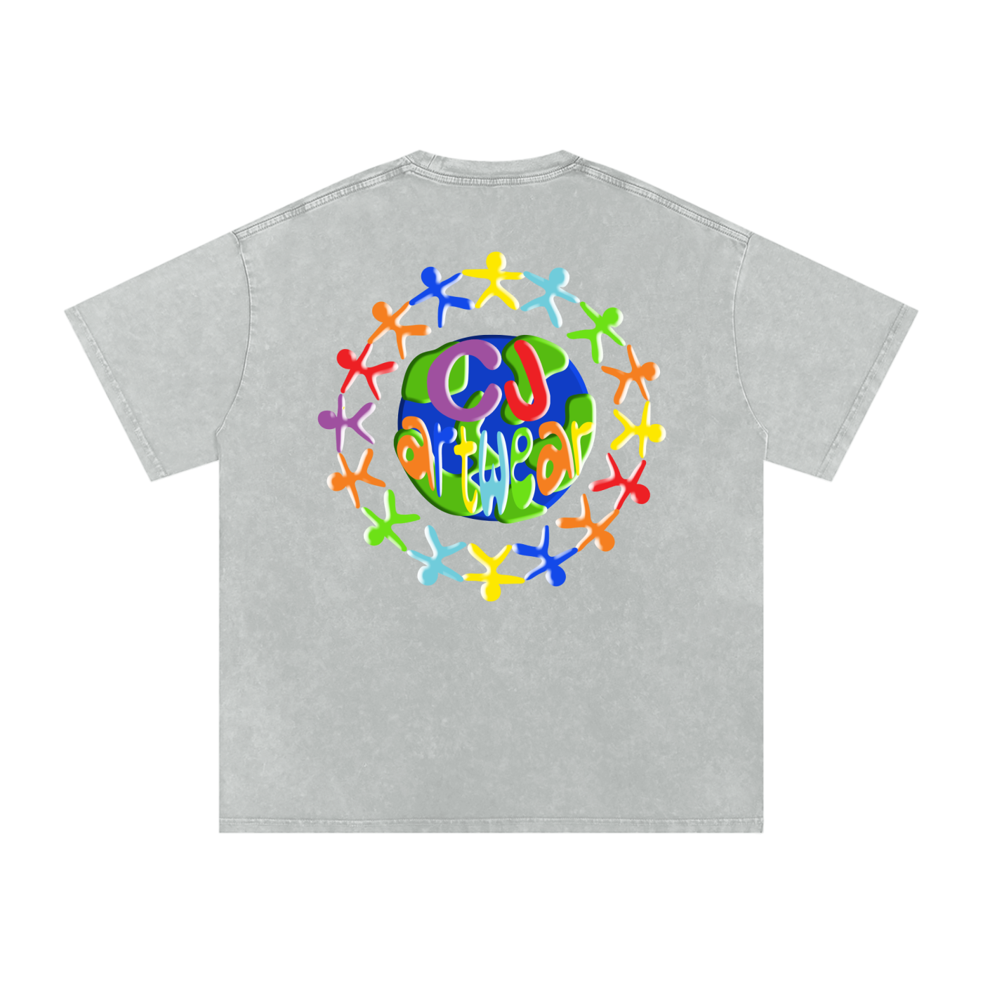 CJ ARTWEAR LOGO Snow Washed Oversized Cotton T-Shirt