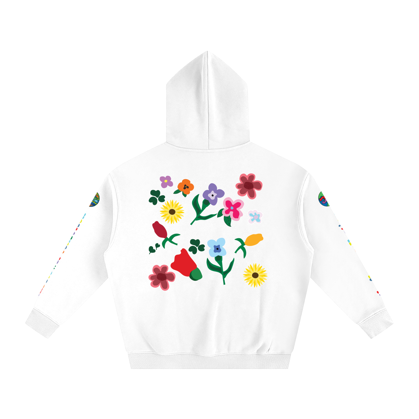 THE FLOWER COLLECTION Oversize Fleeced Hoodie