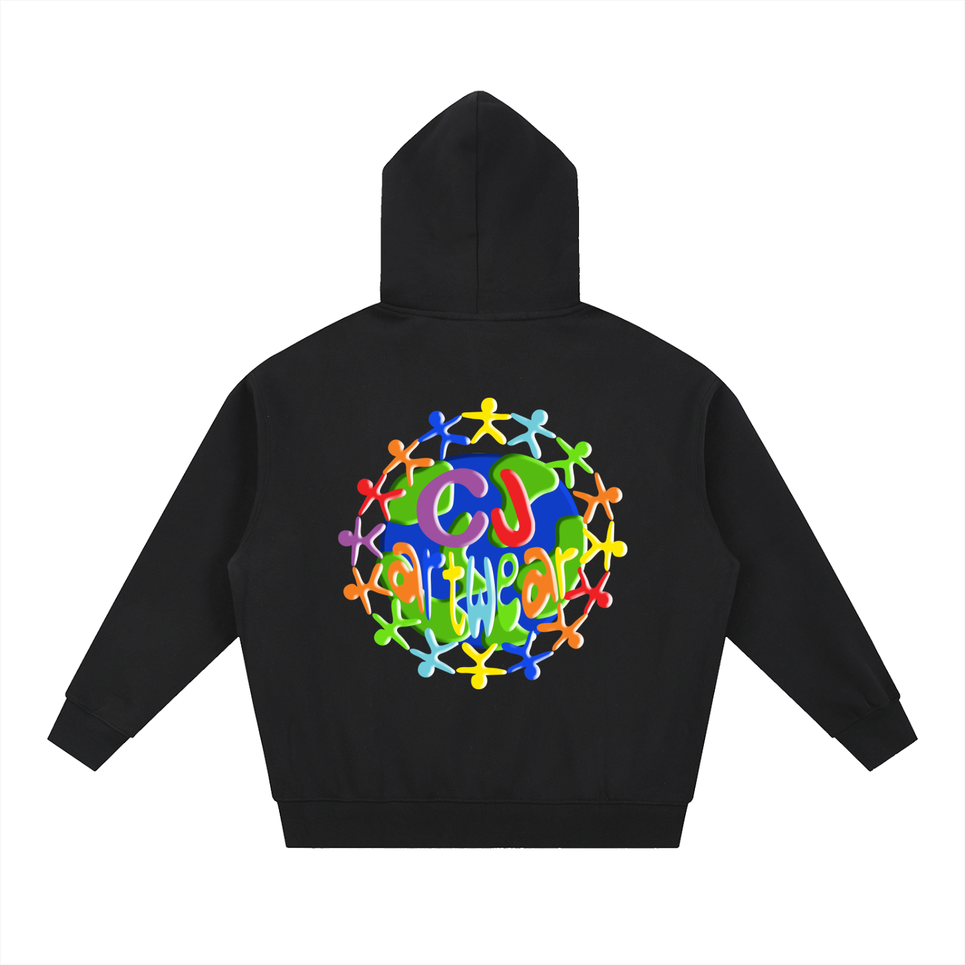 CJ ARTWEAR LOGO Essential Oversized Fleece Boxy Hoodie