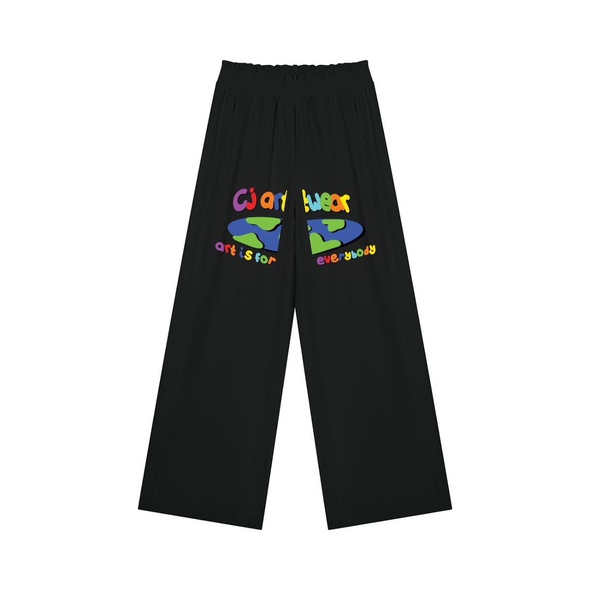 COLOURFUL 'Art is for Everybody' Women’s High Rise Wide Leg Pants