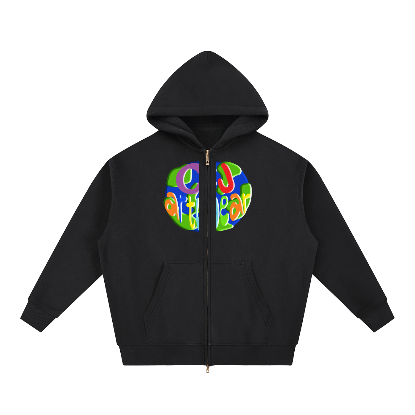 CJ ARTWEAR LOGO Essential Oversized Fleece Boxy Hoodie