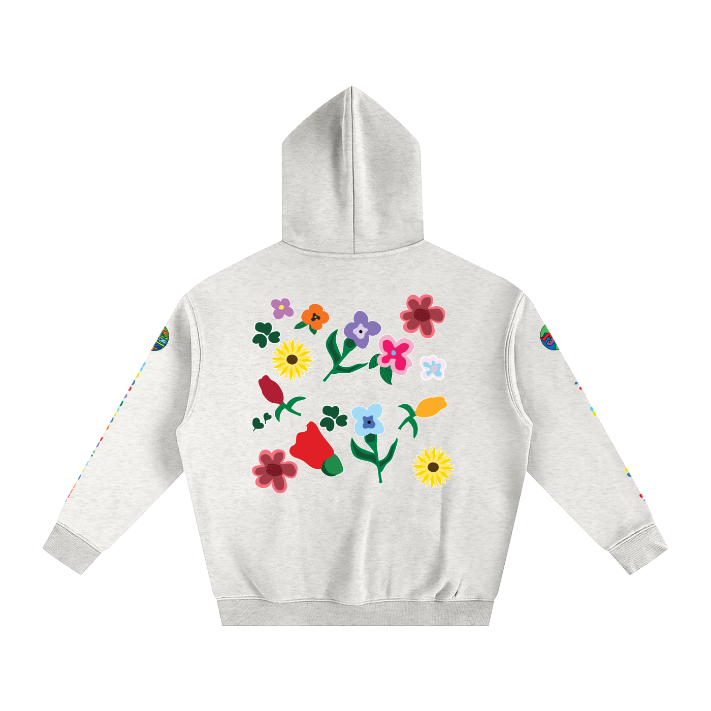 THE FLOWER COLLECTION Oversize Fleeced Hoodie