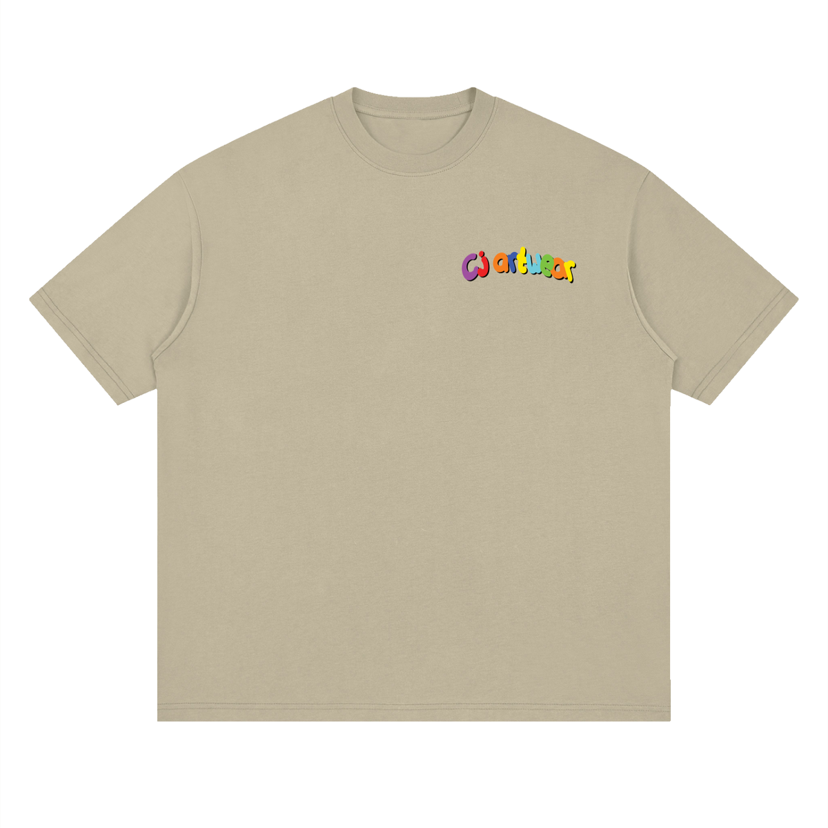 COLOURFUL 'Art is for Everybody' Streetwear Loose Drop Shoulder T-Shirt