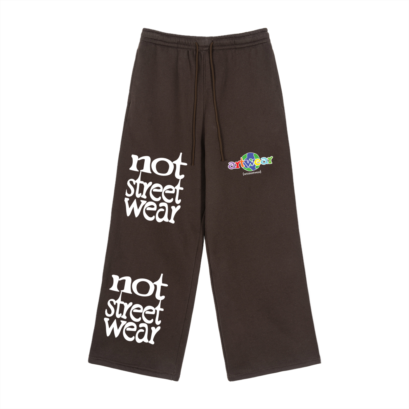 Not Streetwear Fleece Drawstring Straight-Leg Sweatpants