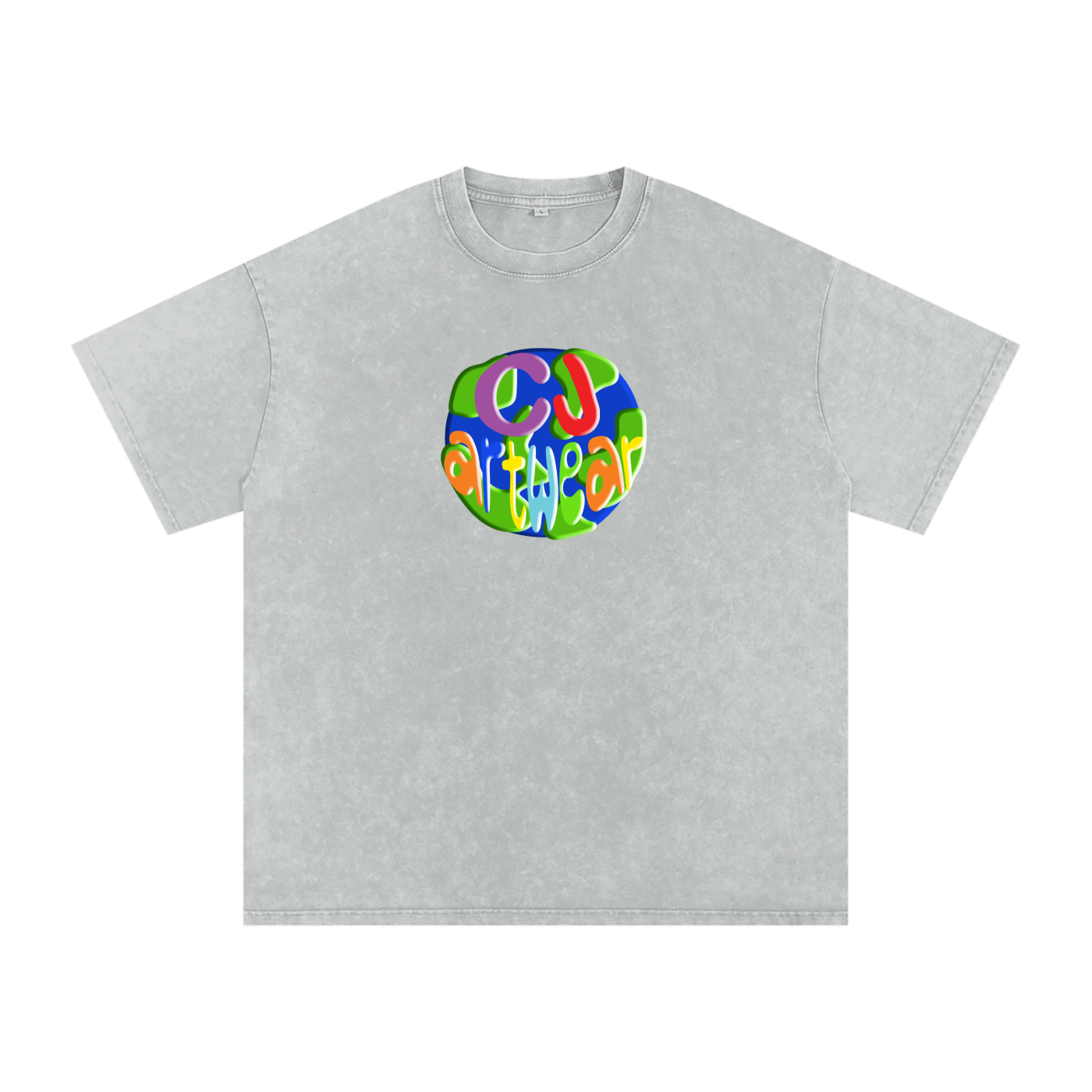 CJ ARTWEAR LOGO Snow Washed Oversized Cotton T-Shirt