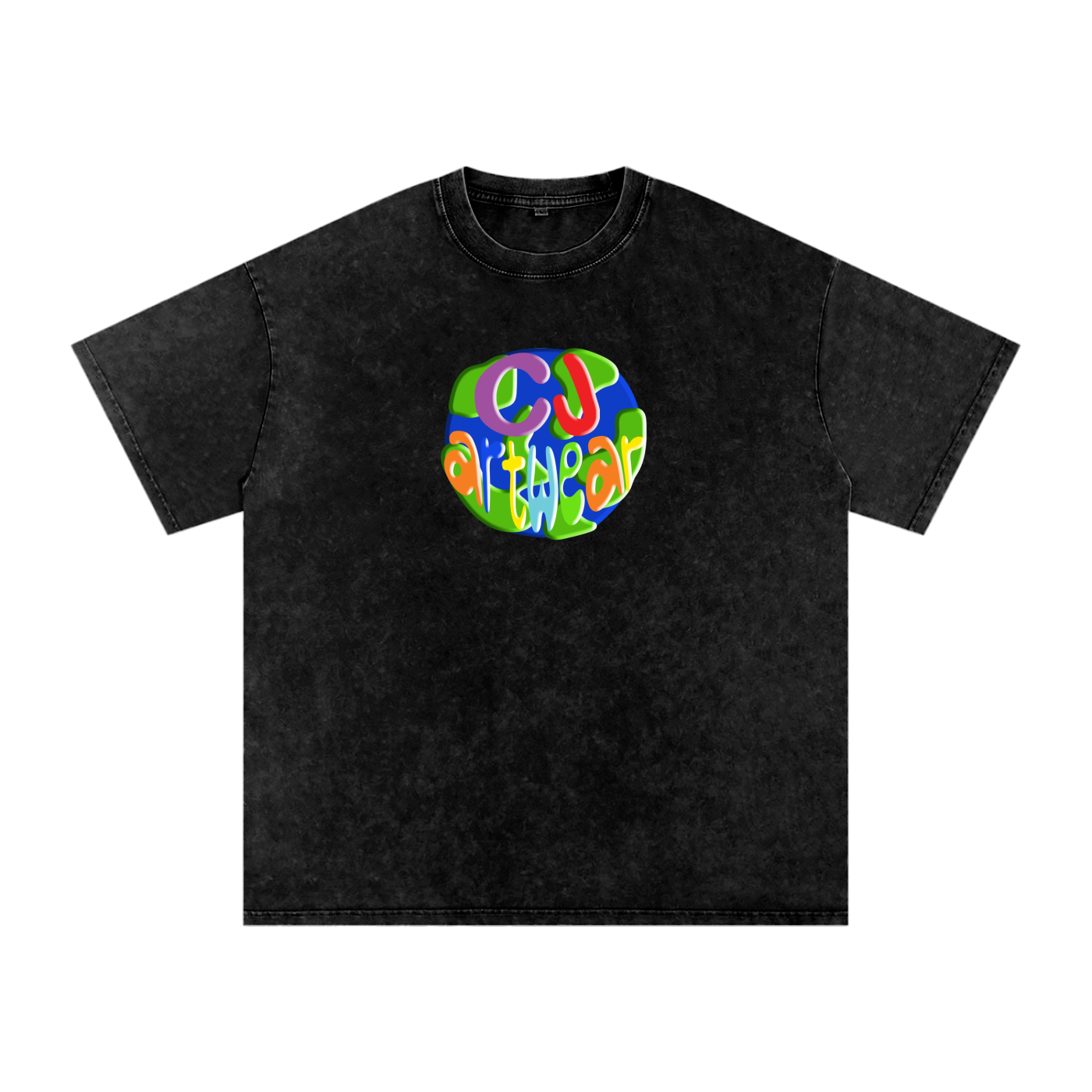 CJ ARTWEAR LOGO Snow Washed Oversized Cotton T-Shirt
