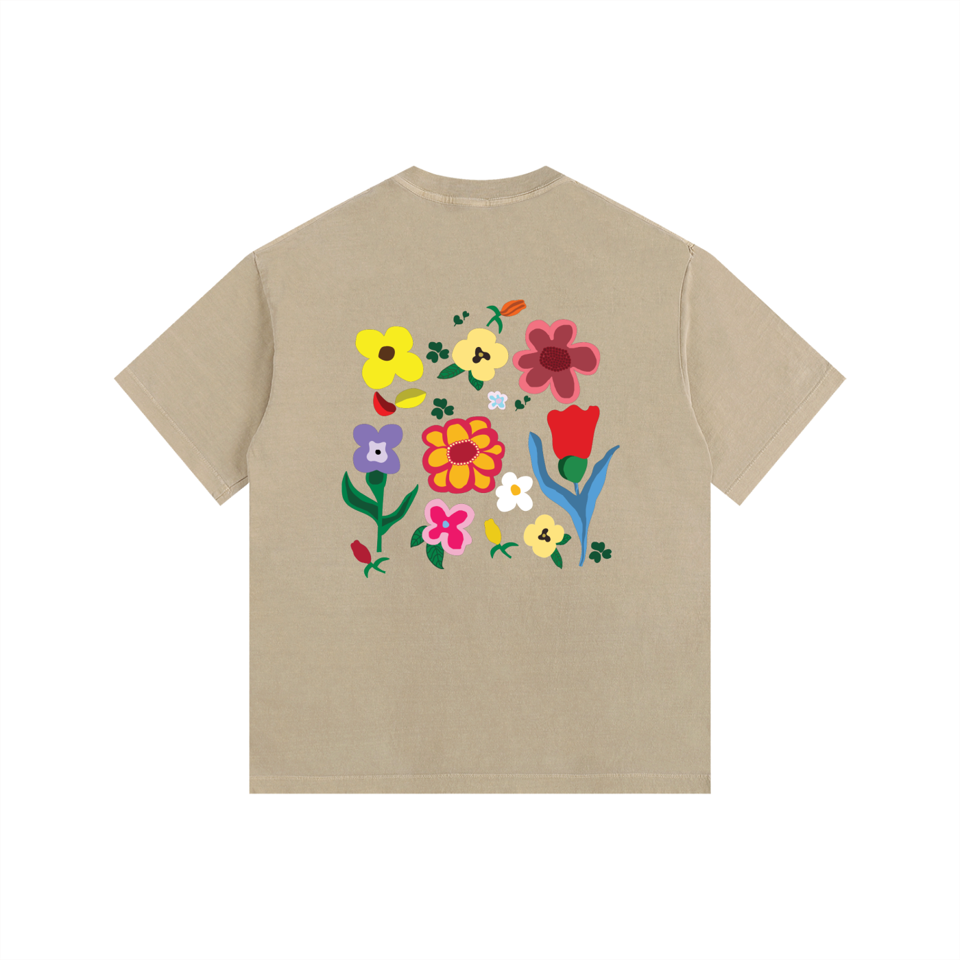 BLOSSOM LIKE A FLOWER SHIRTVintage Washed Oversized Cotton T-Shirt