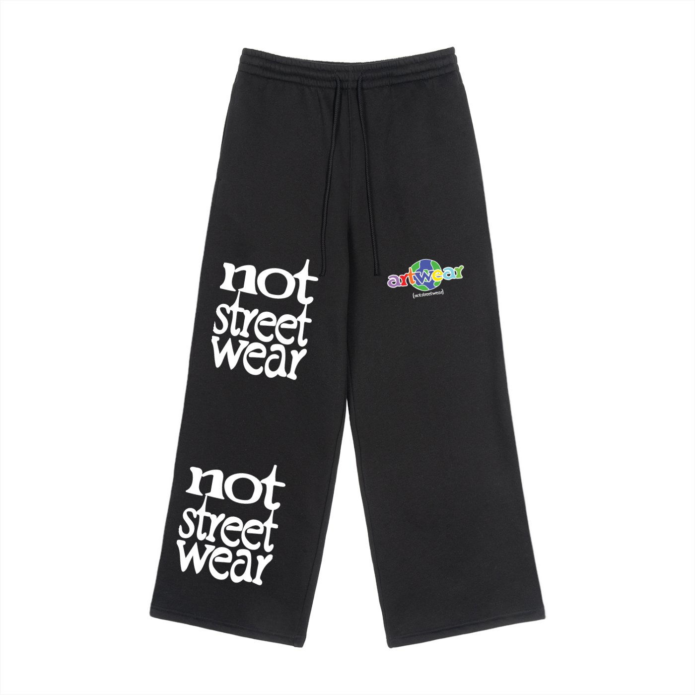 Not Streetwear Fleece Drawstring Straight-Leg Sweatpants
