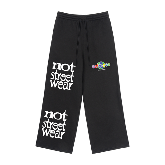 Not Streetwear Fleece Drawstring Straight-Leg Sweatpants